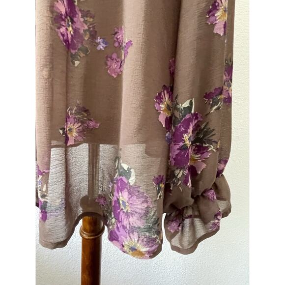 Torrid Top Blouse Multicolor Floral Pullover Semi Sheer - Picture 10 of 12